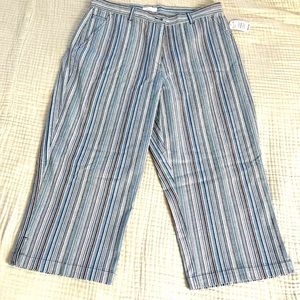 Striped capri pants, Christopher Banks size 14